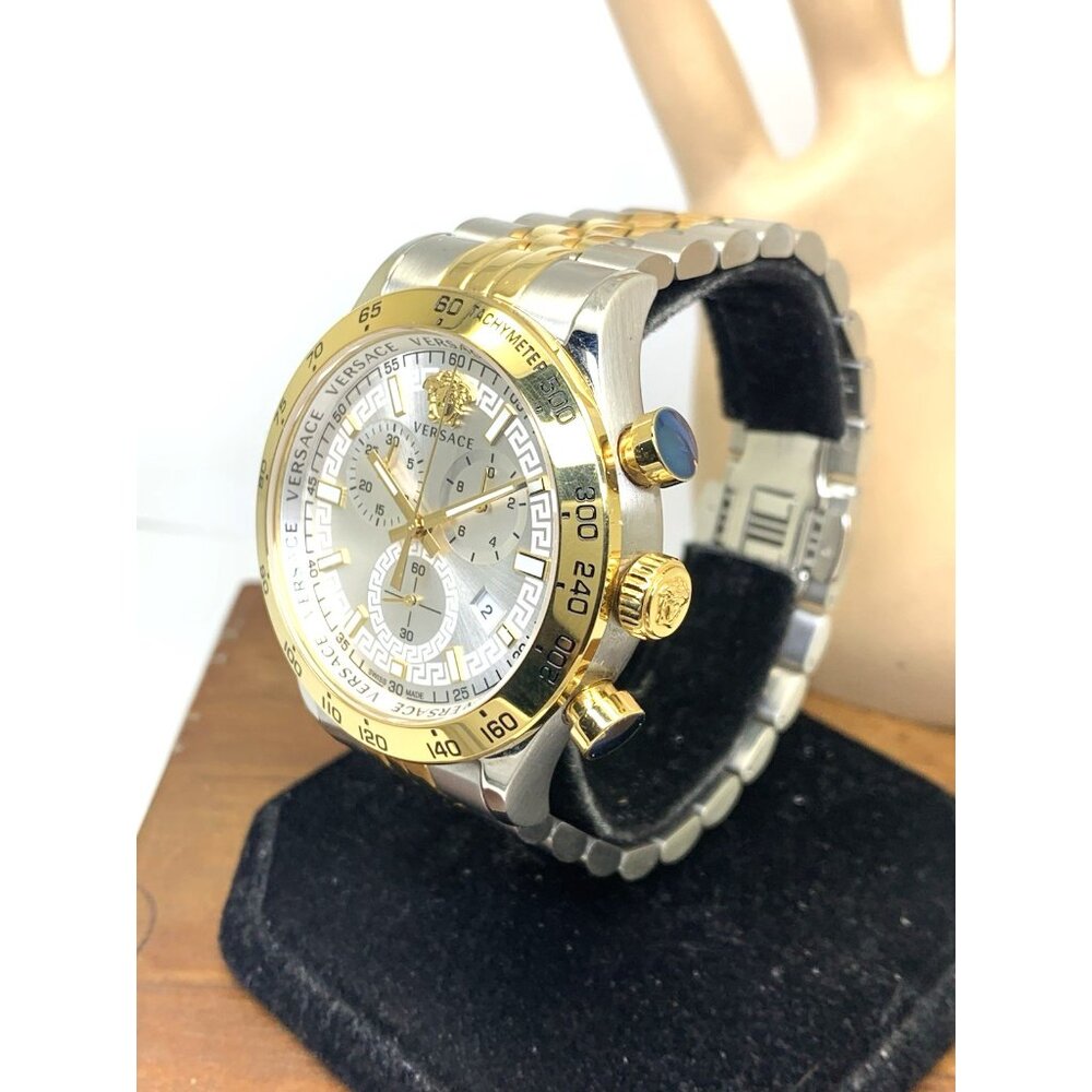 Versace Men's Watch VE2U00422 Swiss Quartz Chronograph Two Tone Stainless Steel - Picture 2 of 15